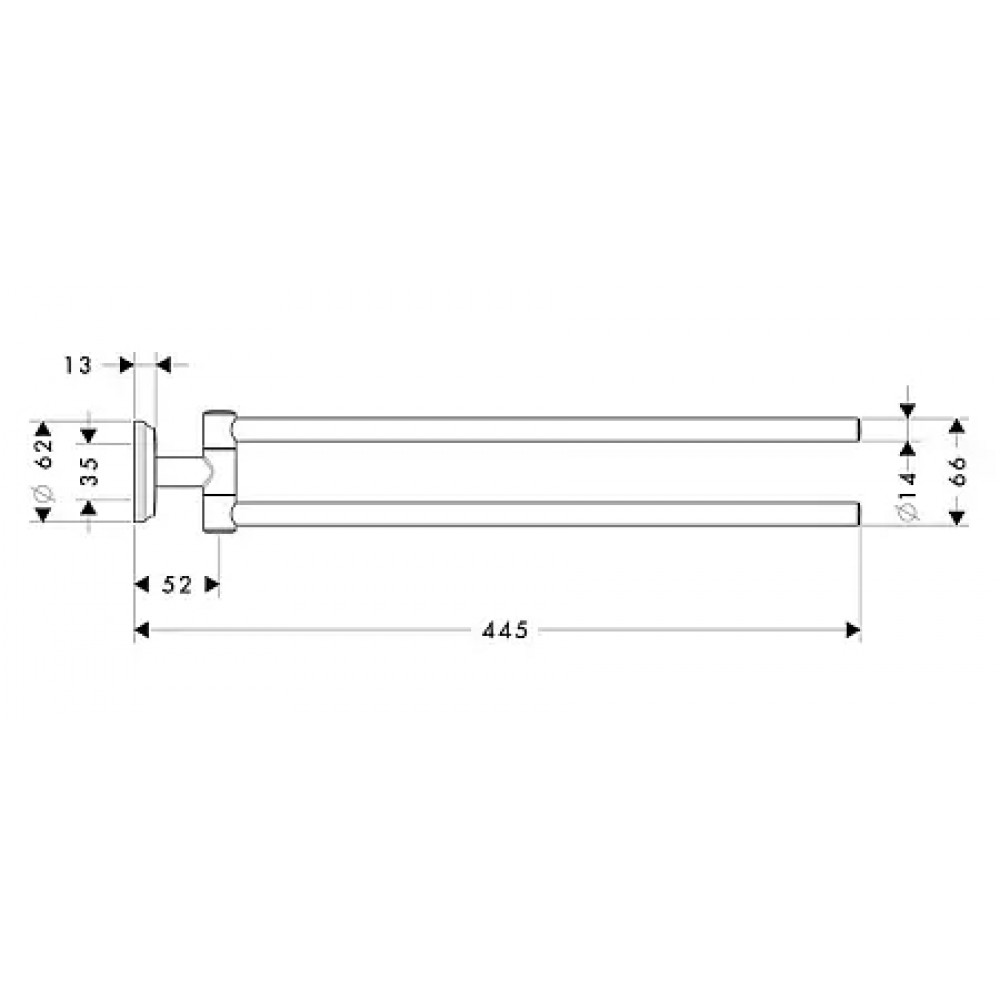 41612000 Logis Classic Полотенцедержатель двухрожковый