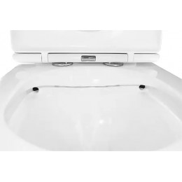 LANDER Унитаз напольный безободковый в комплекте с бачком и сиденьем дюропласт микролифт, смыв ТОРНАДО . Размер 670x415x845 мм (2 места)