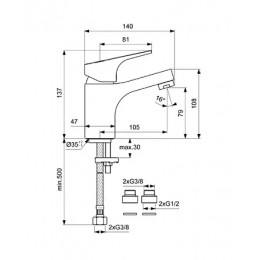 BA366AA NEXT Смеситель для умывальника