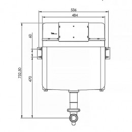 AZARIO Бачок скрытого монтажа для унитаза