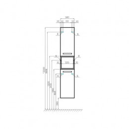 Лофт Полка навесная Фабрик Дуб Эндгрейн