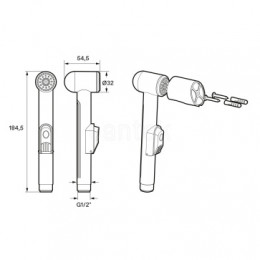 Смеситель Таос для раковины с гигиеническим душем, хром