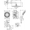 27958000 Набор встраиваемого душа Design ShowerSet Crometta S/Focus, хром