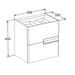 VICTORIA NORD Модуль д/раковины 600 мм, Ice Edition
