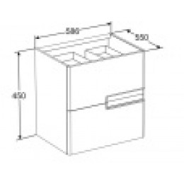 VICTORIA NORD Модуль д/раковины 600 мм, Ice Edition