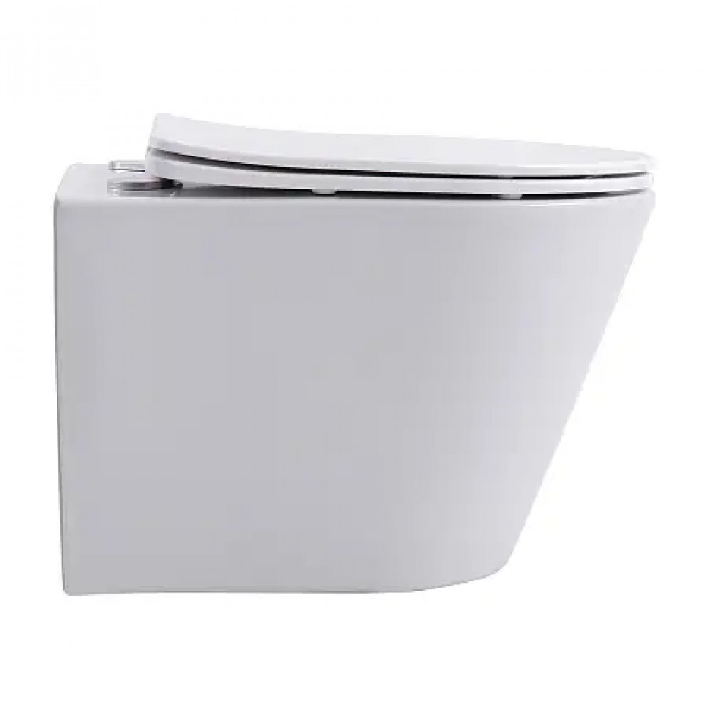 Azario VACIO AZ-1904T ТОРНАДО (СКРЫТОЕ КРЕПЛЕНИЕ) подвесной  унитаз в комплекте с сидением микролиan 490*360*320mm