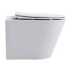 Azario VACIO AZ-1904T ТОРНАДО (СКРЫТОЕ КРЕПЛЕНИЕ) подвесной  унитаз в комплекте с сидением микролиan 490*360*320mm
