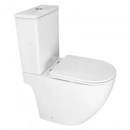 Azario LEVITA  AZ-2903T напольный безободковый унитаз в комплекте с бачком и сидением микролифт и арматурой 630*385*815mm