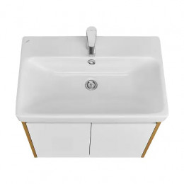 Сканди 70 Тумба Doors Белый/Дуб Рустикальный (БЕЗ УМЫВАЛЬНИКА Адриана-70)