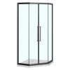 AZ-092K2-90-MB-CL Душевое ограждение OSAKA DIA-TD-90х90х195-MB-CL, прозрачное стекло 5 мм, профиль матовый черный, две двери сдвижные