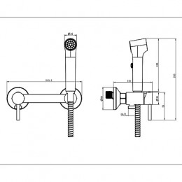 Dies Гигиенический душ со смесителем, хром
