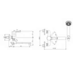 BA281AA LOGIK Cмеситель для ванны/душа