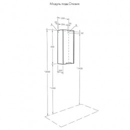 Оливия Модуль подвесной Белый матовый левый