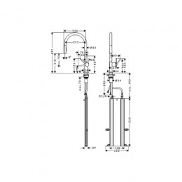 72803670 Talis M54 Кухонный смеситель однорычажный, 210, с вытяжным изливом, 1jet, sBox матовый черный