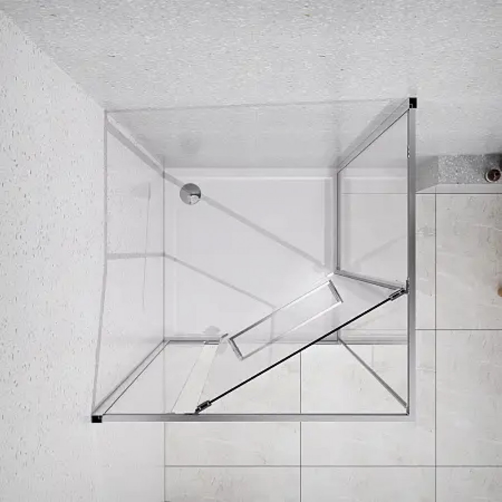 AZ-L47-100-MB-CL Душевое ограждение MONAKO SQS-100х100х195-MB-CL, прозрачное стекло 6 мм, профиль матовый черный