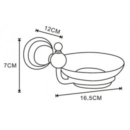 ELVIA Мыльница керамическая подвесная, бронза