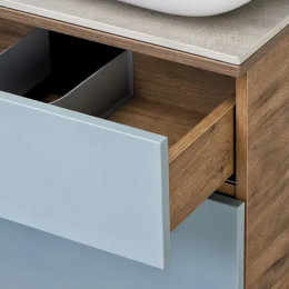 Мишель 100 NEW Тумба-умывальник Дуб Рустикальный/Фьорд БЕЗ столешницы