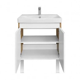 Сканди 70 Тумба Doors Белый/Дуб Рустикальный (БЕЗ УМЫВАЛЬНИКА Адриана-70)