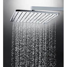 Верхний душ Bossini COSMO, 280х280 мм, с кронштейном 400 мм, латунь, черный матовый