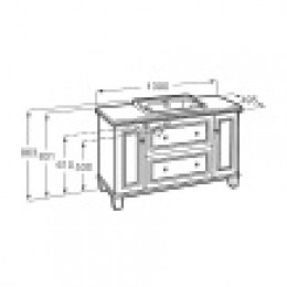 Z_CARMEN Столешница мраморная 1300 мм, Verano White