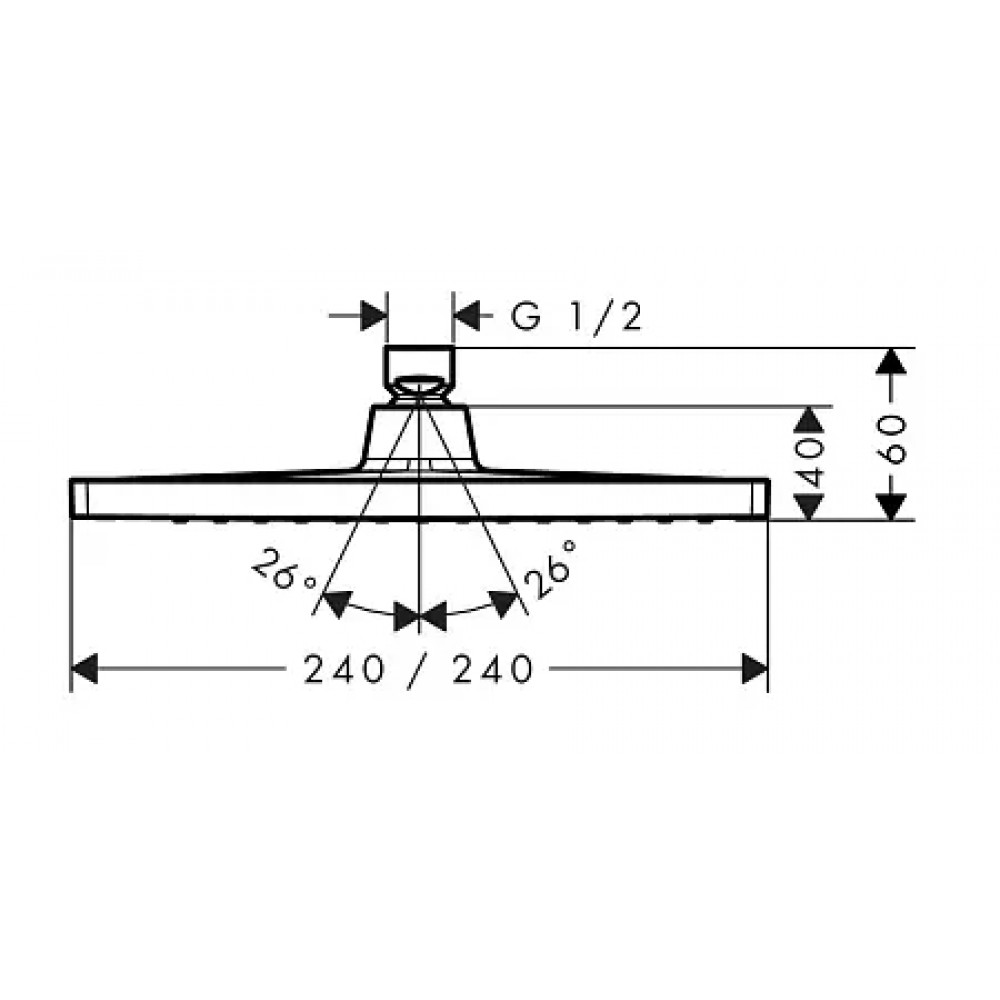 26726000 Верхний душ Crometta E 240 1jet