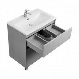 Форест 75 Тумба Туманный серый (БЕЗ УМЫВАЛЬНИКА ЭЛИНА 75)