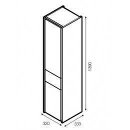 RONDA Шкаф-колонна правый, бетон/белый матовый