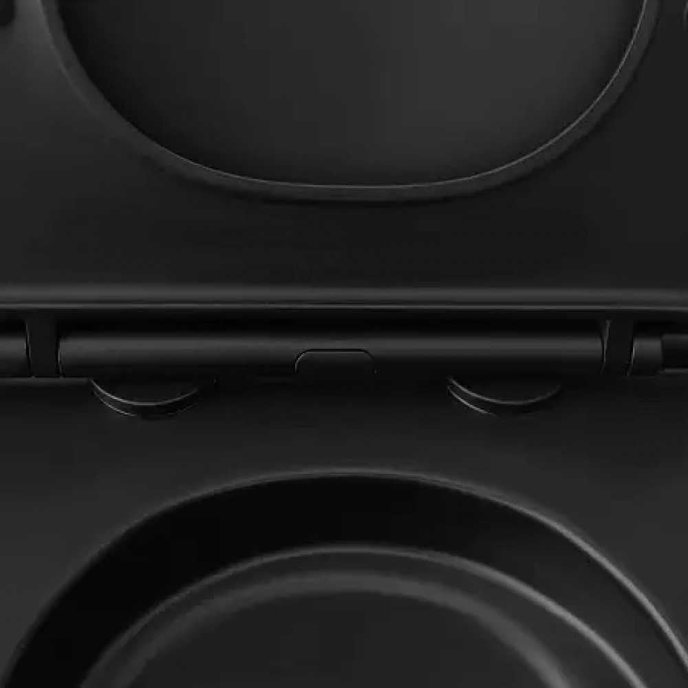 Ines Black унитаз подвесной, с функцией Торнадо, с сиденьем дюропласт, микролифт (1 место)