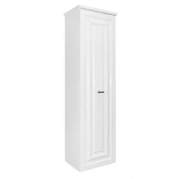 Пенал LAURA подвесной БЕЛЫЙ ГЛЯНЕЦ правый ручка СЕРЕБРО (390*1340*300)