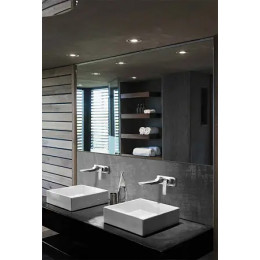 KLUDI BALANCE Однорычажный смеситель для раковины, внешняя монтажная часть, излив 185 мм, хром, арт. 522460575 (нужна СЧ 38243)