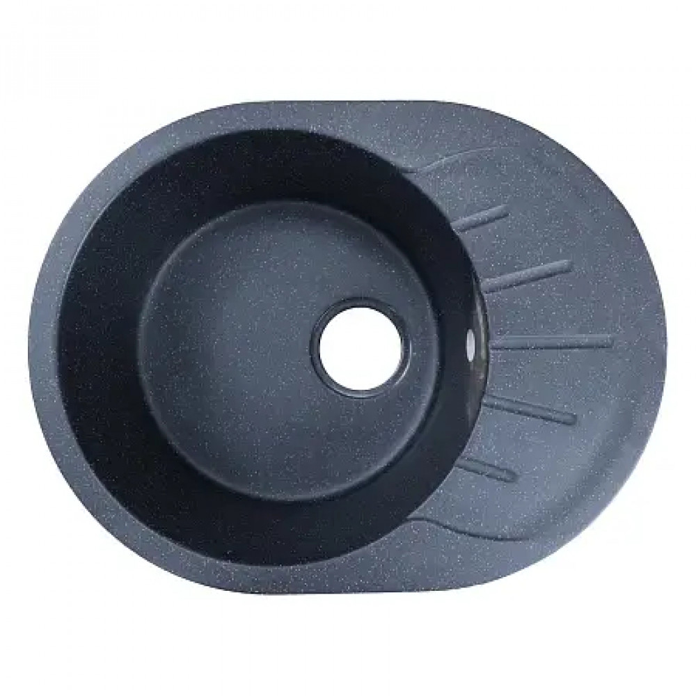 AZARIO кухонная мойка Canto (570x440x190) Чёрная (сифон)