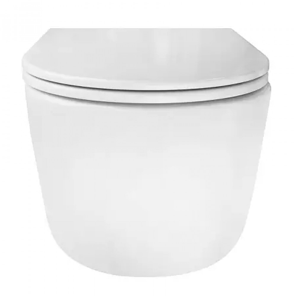 AZ-5102T-WHT NATA Унитаз подвесной с системой смыва Tornado в комплекте с быстросъемным сиденьем микролифт, дюропласт 515*360*350mm