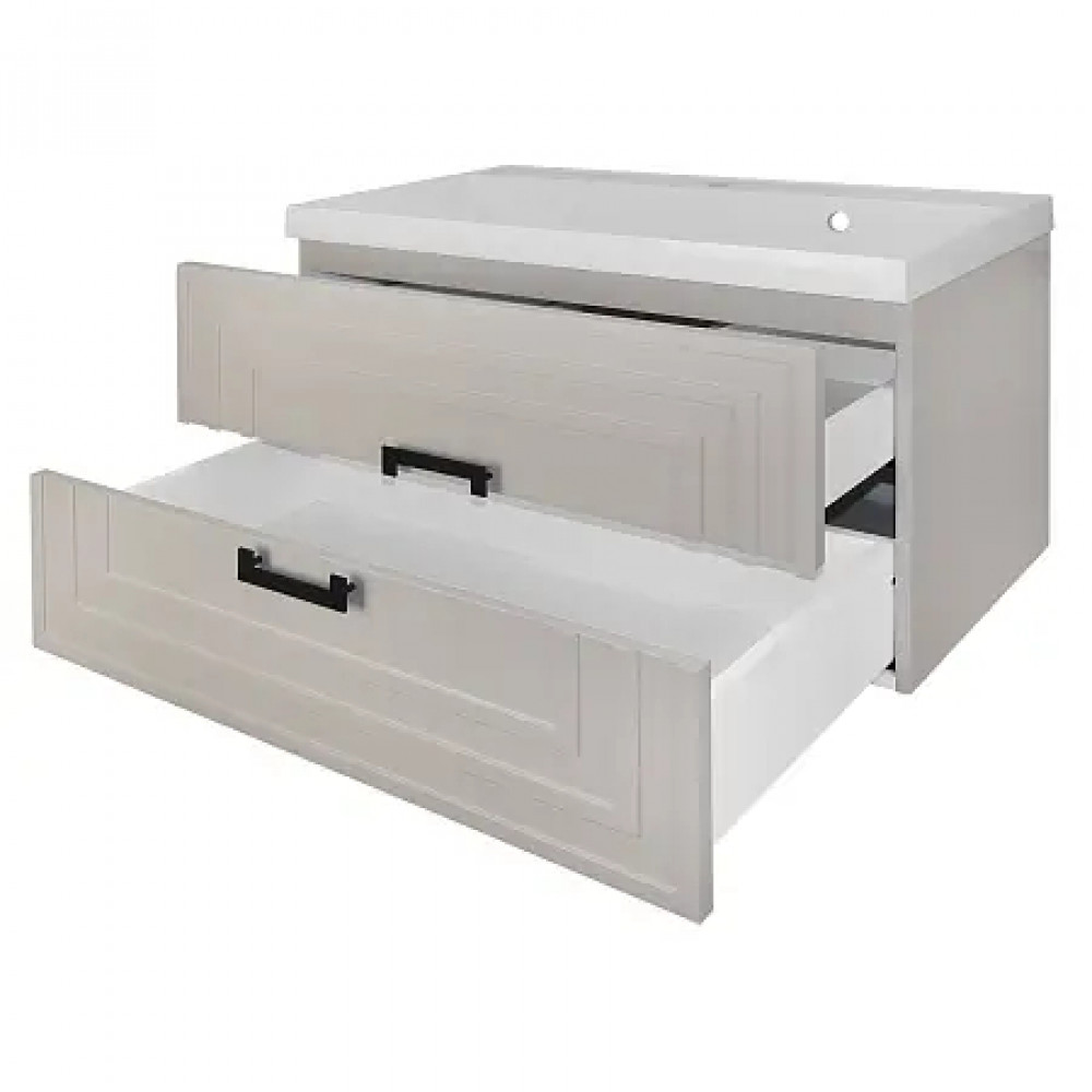 Комплект Тумба ARMARIO 90/2 подвесная КАШЕМИР с раковиной CLASSIK 90