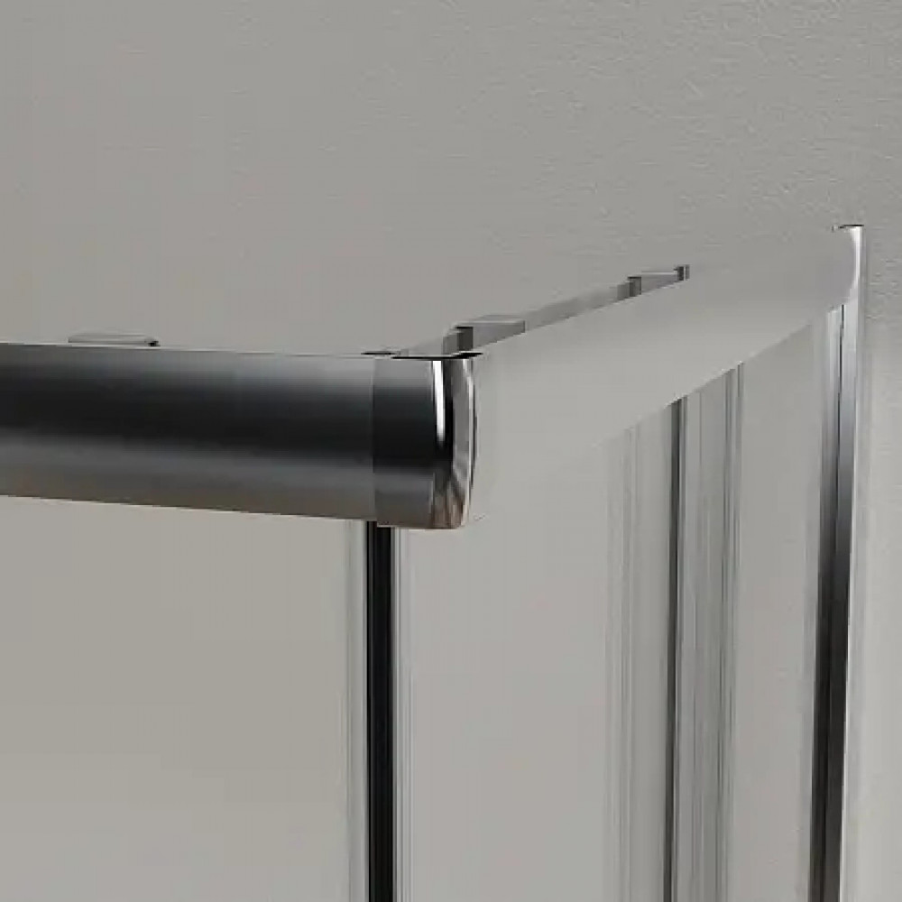 AZ-R06-12080-CH-CHC Душевое ограждение PARIS SQP-120х80х195-CH-CHC, стекло шиншила 5 мм, профиль хром