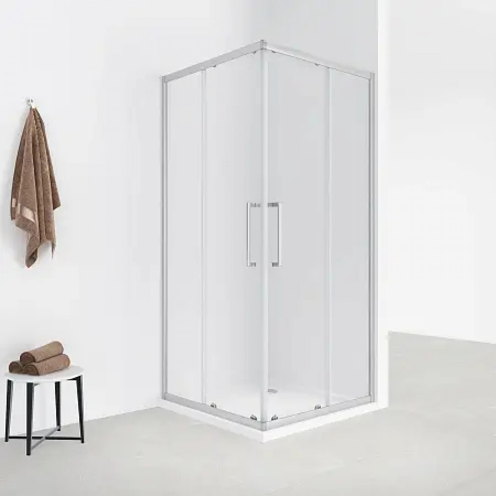 Душевое ограждение CS-AB01S-100 100x100x190，профиль сатин，6 мм прозрачное стекло, профиль сатин