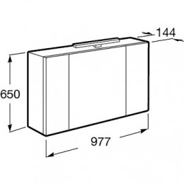 Z_ETNA Шкаф зеркальный 1000 мм, дуб верона