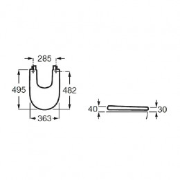 Z_MERIDIAN-N Крышка к биде напол. 520 мм, микролифт