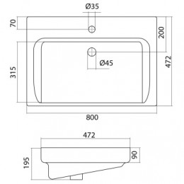 АКВАТОН ТИГОДА 80 Раковина