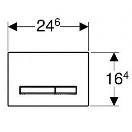 115.788.DW.2 Sigma50 Смывная клавиша, для двойного смыва, цвет металлический хромированный: хромированный черный, черный