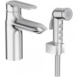 E99465-CP KUMIN Смеситель для умывальника с гигиеническим душем, хром