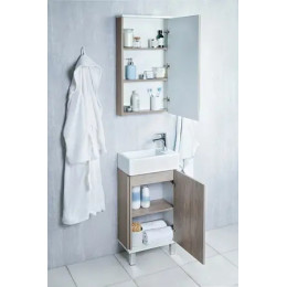 Эмма зеркало-шкаф (Белый/Дуб Навара)