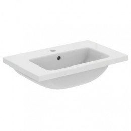 Ideal Standard i.life S Vanity раковина 61x39 см с отверстием под смеситель, с отверстием перелива, без крепежа. Узкая проекция - 38,5 см. Для монтажа
