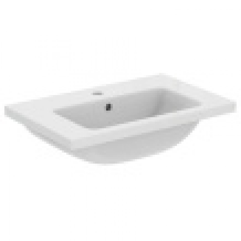 Ideal Standard i.life S Vanity раковина 61x39 см с отверстием под смеситель, с отверстием перелива, без крепежа. Узкая проекция - 38,5 см. Для монтажа
