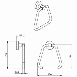 NESSY Полотенцедержатель, хром