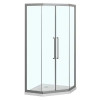 AZ-092K2-100-MGR-CL Душевое ограждение OSAKA DIA-TD-100х100х195-MGR-CL, прозрачное стекло 5 мм, профиль матовый графит, две двери сдвижные
