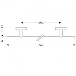 40516000 Logis Полотенцедержатель 60 см., хром
