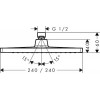 26727000 Верхний душ Crometta E 240 1jet, EcoSmart