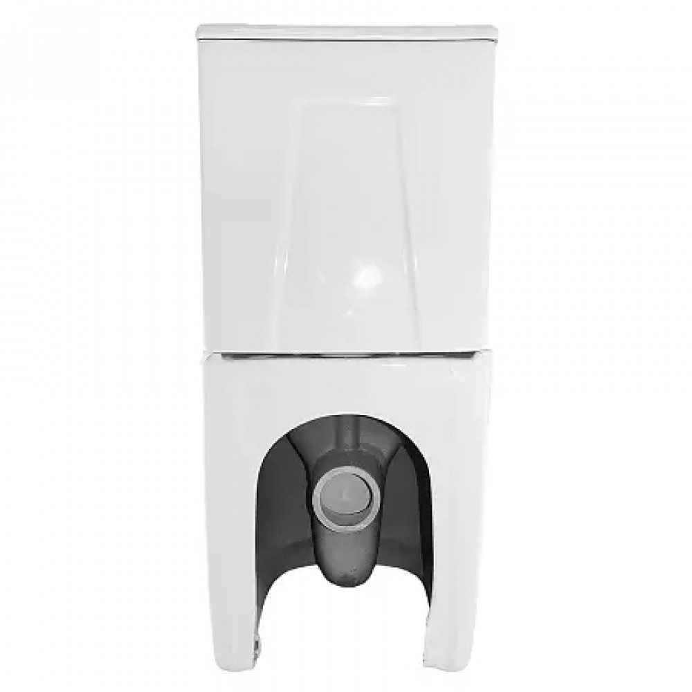 LANDER Унитаз напольный безободковый в комплекте с бачком и сиденьем дюропласт микролифт, смыв ТОРНАДО . Размер 670x415x845 мм (2 места)