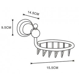 ELVIA Мыльница решетка подвесная, бронза