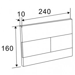 Клавиша смыва, хром (квадратная), AZARIO NEW (AZ-501A)